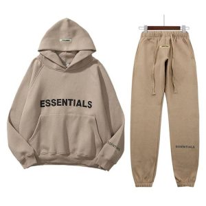 Fear Of God Essentials Oversized Tracksuit Brown