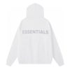 Fear of God Essentials Classic Fleece Reflective Hoodie white