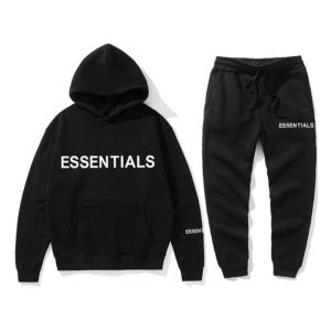 Essentials Spring Tracksuit Hooded Sweatshirt Black