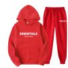 Essentials Fear of God Hoodie Tracksuit Red