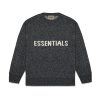 Essentials Classic Round Neck Sweater Charcoal Gray
