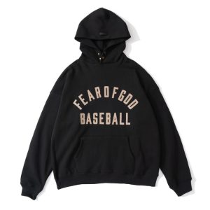 Fear of God Essentials Baseball Hoodie black