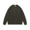Essentials Casual Round Neck Sweatshirt Iron Black