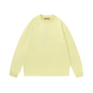 Essentials Casual Round Neck Sweatshirt Yellow