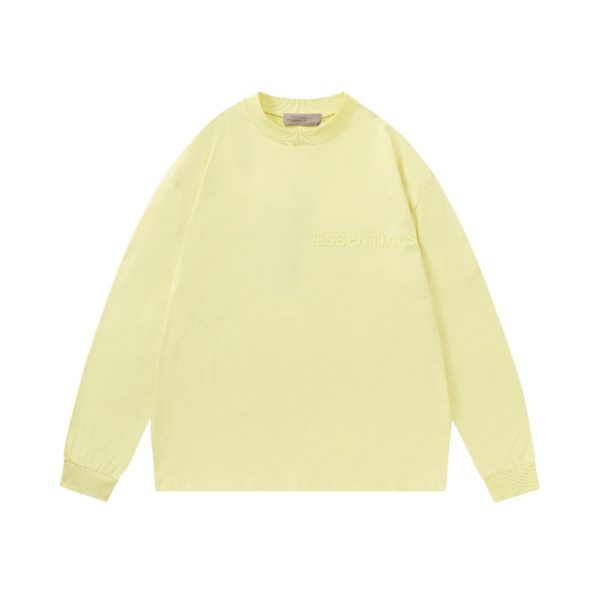 Essentials Casual Round Neck Sweatshirt Yellow