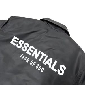 Fear of God Essentials Coach Jacket Jet Black