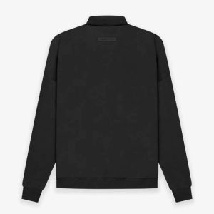 Fear of God Essentials Long Sleeve Polo Sweatshirt Black