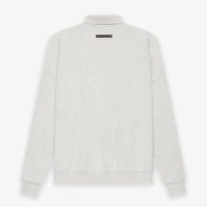 Fear of God Essentials Long Sleeve Polo Sweatshirt Gray