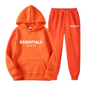 Essentials Fear of God Hoodie Tracksuit Orange