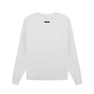 Essentials Overlapped Gray Sweater White