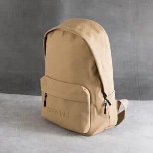 Essentials Travel & school Backpack Khaki Embossed