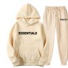 Essentials Fear of God Hoodie Tracksuit Beige