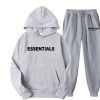 Essentials Fear of God Hoodie Tracksuit Light Gray