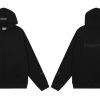 Essentials Fear of God Full Zip Up loose Hoodie Black