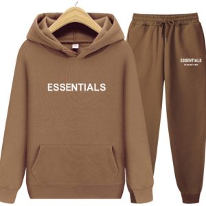 Essentials Fear of God Hoodie Tracksuit Brown