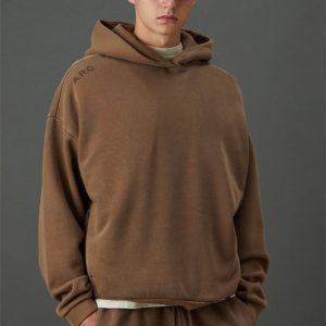 A.R.C. Brown Vintage Wash Heavyweight Fleece Hoodie
