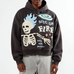 Soul On Fire Cropped Hoodie