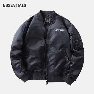 Essentials Bomber Baseball Jacket Black